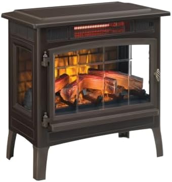 Duraflame Electric Fireplace Stove with 3D Flame Effect Bronze