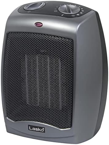 Lasko 1500W Electric Ceramic Space Heater - Dark Gray 2 Speeds 92 Inches