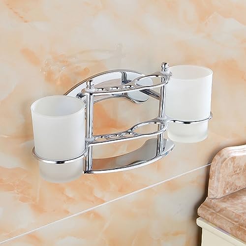 Stainless Steel Toothbrush Holder with Gargle Cup