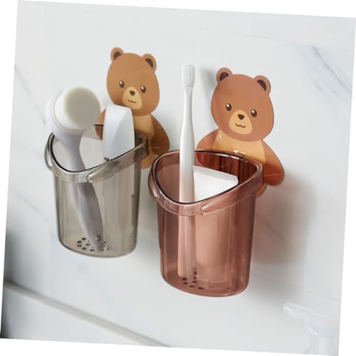 2pcs Cartoon Wall-Mounted Toothbrush Holder for Boys and Girls