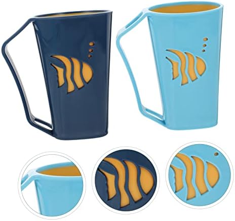 Hemoton Tooth Brushing Cups Set 2 Pack Reusable