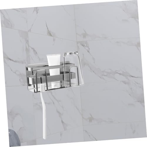 LIFKOME Wall-Mounted Toothbrush Holder with Cup Stand