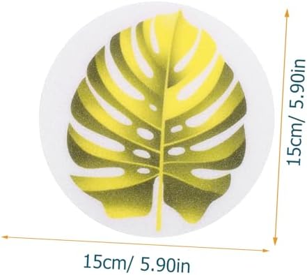 LAPYAPPE 1set Leaf Design Bathtub Stickers