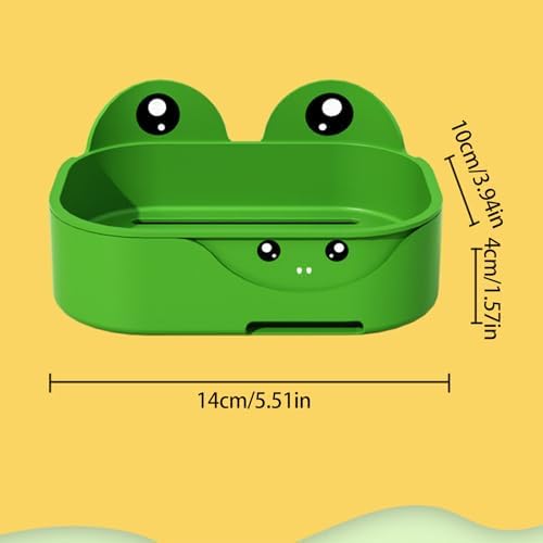 Frogs Wall Soap Dish Double Layer Drainage