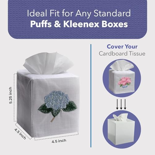 Jacaranda Living Square Tissue Box Cover with Animal Design