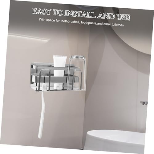 HEALLILY Wall-Mount Toothbrush Holder No Drill