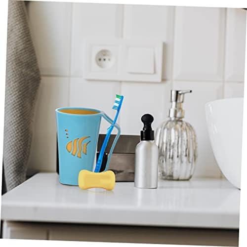 Hemoton Tooth Brushing Cups Set 2 Pack Reusable