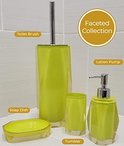 Faceted Tumbler - Durable Resin Smooth Stylish Bathroom Decor