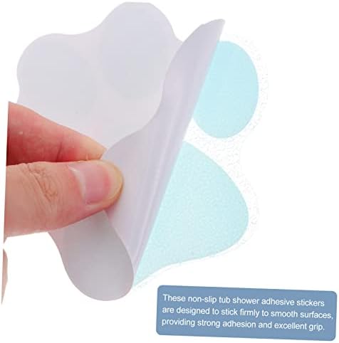 Garneck 10pcs Blue Paw Print Non-Slip Bathtub Stickers
