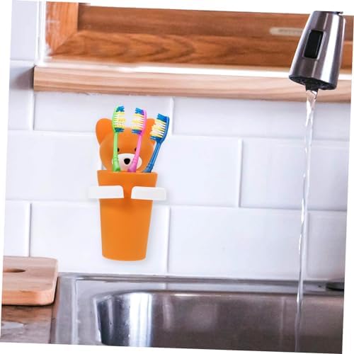 Ciieeo 2sets Cartoon Toothbrush Holder Organizer for Bathroom