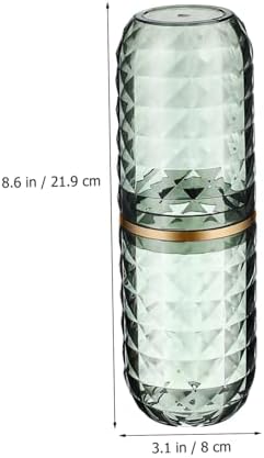 GALPADA Travel Toothbrush Holder and Mouthwash Tumbler Set