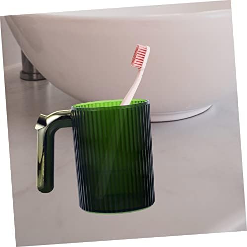 Amosfun Round Toothbrush Cup with Gold Plating