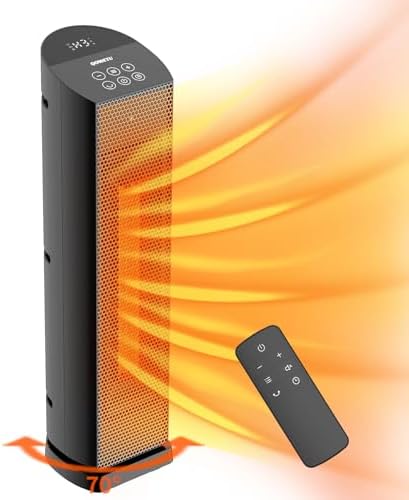 QOWETU 70 Oscillating Electric Heater with Remote Control