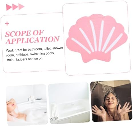 Holibanna Bathtub Nonslip Stickers 12pcs Shell Design Anti-Slip Decals