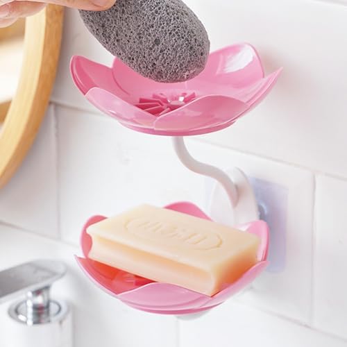 Double Layer Soap Dish with Non-Slip Base for Bathrooms