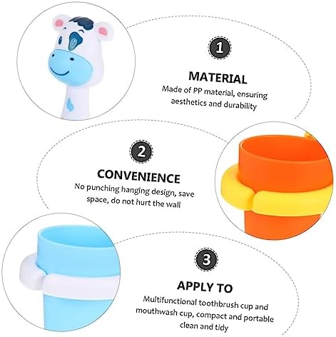 VICASKY 2Sets Cartoon Animal Toothbrush Holder