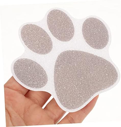 FONDOTIN Non-Slip Shower Floor Stickers 10pcs Paw Decals 1
