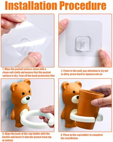Kids Cartoon Fox Toothbrush Holder Wall Mount 1
