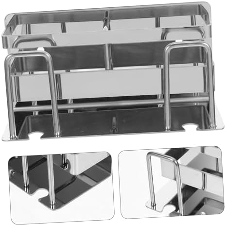 LIFKOME Wall-Mounted Toothbrush Rack Stainless Steel Modern Bathroom Holder