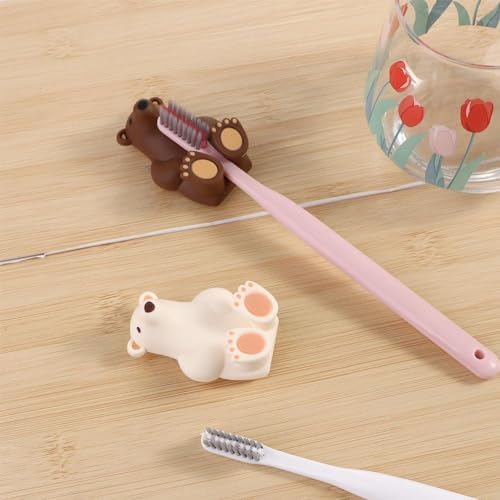 Pokinge Cartoon Bear Toothbrush Holder Set