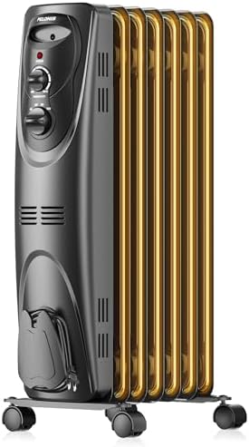 PELONIS PHO15A2AGB 1500W Oil Filled Space Heater Black