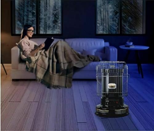 UBACKS 23800 BTU Convection Kerosene Heater Black