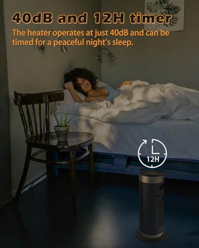 YOLOZAI 1500W PTC Space Heater with Remote and Oscillation