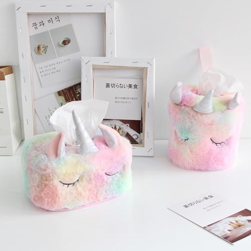 Zerodeko Unicorn Plush Tissue Box Holder