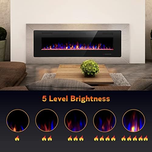 RWFLAME 50 Inch Electric Fireplace with Touch Screen and Remote