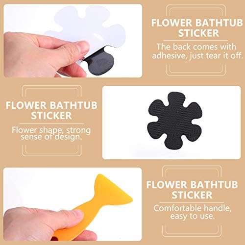 Alipis 20Pcs Flower Shape Non-Slip Bath Stickers