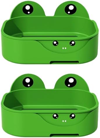 Frogs Wall Soap Dish Double Layer Drainage