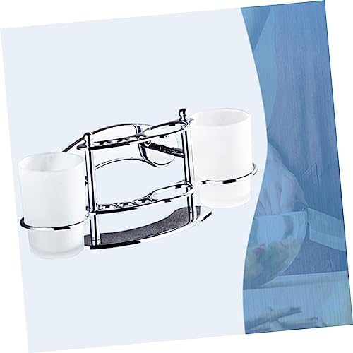 Bathroom Holder Wall-Mounted Toothbrush Cup Holder White