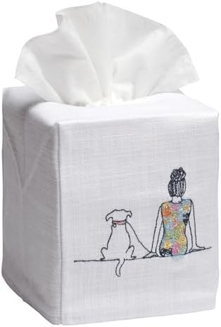 Jacaranda Living Square Tissue Box Cover with Animal Design