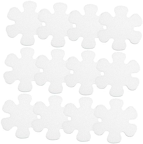 VOSAREA 12Pcs Flower Design Non-Slip Stickers for Bathrooms and Kitchens
