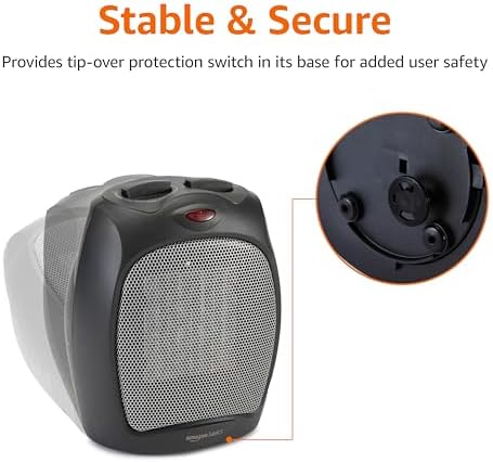 Amazon Basics 1500W Ceramic Space Heater with Safety Features
