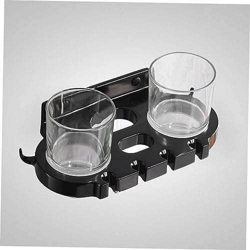 Cabilock Aluminum Toothbrush Rack with 2 Cups Easy Install