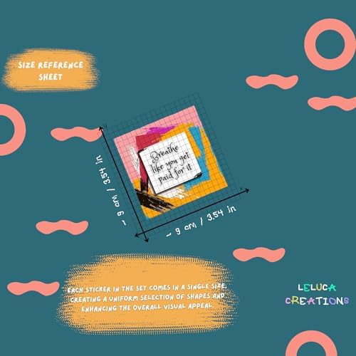 Leluca Non-Slip Bath Stickers with Affirmations - 12PCS