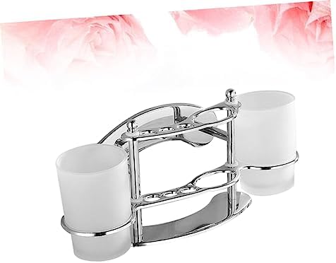 KONTONTY Wall Mounted Toothbrush Cup Holder