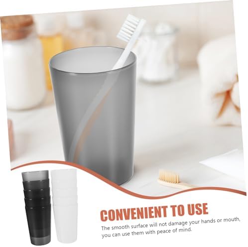 BRIGHTFUFU Elegant Couples Toothbrush Cup Set 10pcs Reusable
