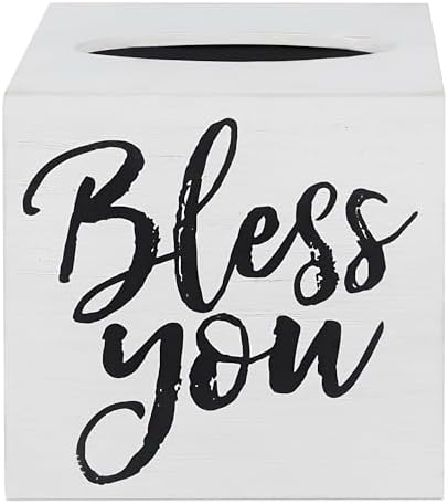 Youngs Inc Wood Bless You Tissue Box Cover