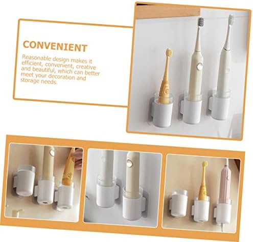 Amosfun 2pcs Wall-Mounted Electric Toothbrush Holders