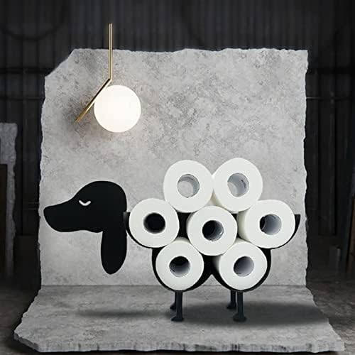 Adorable Black Metal Tissue Holder Stand with Funny Animal Design