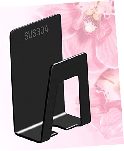 IMIKEYA Wall-Mounted Toothbrush Holder Black