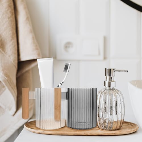 ABOOFAN 4-Piece Toothbrush Storage Cup Set