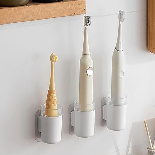 PRETYZOOM 2pcs Wall Mounted Electric Toothbrush Holder
