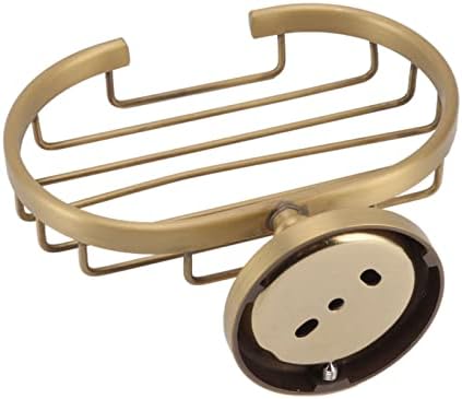 Fafeicy Soap Basket with Twisted Pattern Copper Stainless Steel Holder