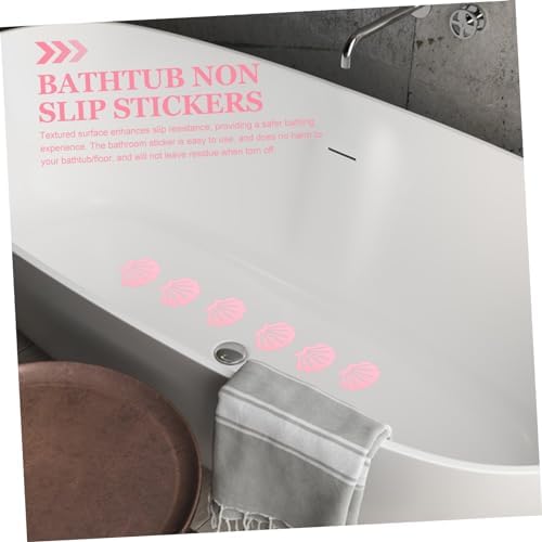 KONTONTY 12pcs Shell Shape Non-Slip Bath Decals