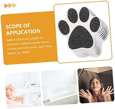 GLEAVI 10pcs Non-Slip Bathtub Stickers with Dog Paw Design