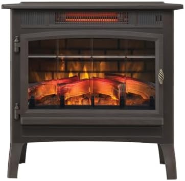 Duraflame Electric Fireplace Stove with 3D Flame Effect Bronze