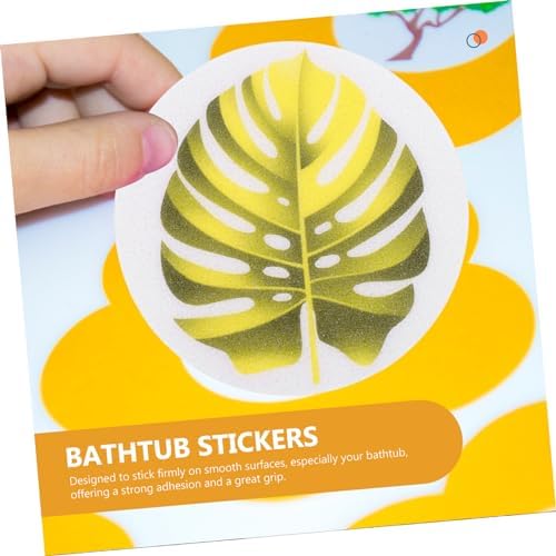 LAPYAPPE 1set Leaf Design Bathtub Stickers